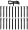 KINBOM 20 Pcs Silicone Cable Ties, Reusable Zip Ties Elastic Silicone Cord Keeper Tie Wraps Zip Tie Cable Management for Wire Sealing Bags Headphone Home Office Supplies (Black)