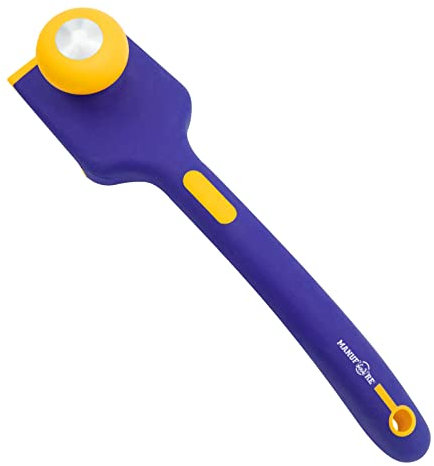 MANUFORE 2.5'' Heavy Duty 4 Edge Paint Scraper with Attached Knob and Anti-Slip Soft Rubber Grip Handle Perfect for Rough Surface Like Wall, Floor