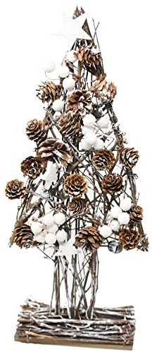 Weihnachtsdeko Weihnachtsbaum -Cony- Naturmaterial 42cm braun