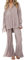 shownicer Damen 2 Stück Casual Outfits Revers Langarm Button Down Shirt Hohe Taille Lange Hosen Loungewear Streetwear Anzüge Weites Plissee Bein Hosenanzüge Zweiteiler F Violett S
