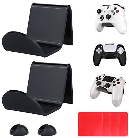 Controller Wandhalterung, 2 Stück Universal Controller Halter, Wandhalterung für Kopfhörer Controller Halterung Wand für PS4 PS5 Xbox Switch Pro Gamepad die Meisten Headsets und Spielkonsolen