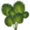 Lot de 6 feuilles de palmier artificielles avec longue tige - Feuilles de palmier tropicales en mousse - Vert réaliste - Pour arrangement floral, maison, jardin, fête, bureau