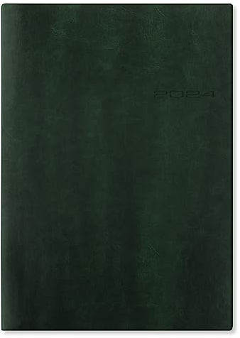 Letts Lecassa 2024 A4 week to view diary - British Racing Green
