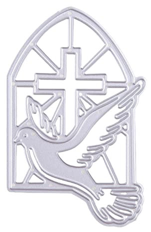 Tauben-Kreuz-Muster, Metall-Stanzformen, Schablone, DIY, Scrapbooking, Album, Papierkarten, Vorlage, Präge, Handwerk, Dekoration