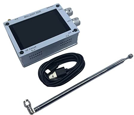 junwei 50K-250MHz 400M-2GHz SDR Pro Malachite Receiver All-Band Aviation Band Radio Receiver with 3.5 Inch Touch Screen White