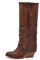 IF Fashion Scarpe Stivali Texani Arricciati Da Donna Con Ghetta Risvolto MP627 marrone N.37