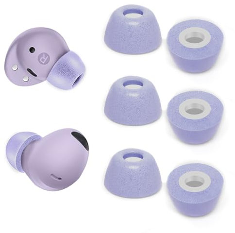 Auricolari in memory foam per Samsung Galaxy Buds2 Pro, auricolari di ricambio Fit in Case (Viola, M)