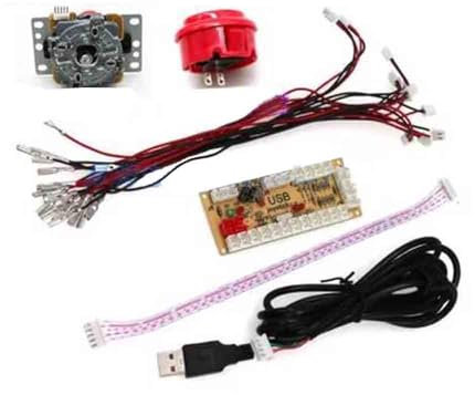 Carte de jeu USB Arcade Joystick Circuit Board PC Joystick Control Petite carte Fighting Machine Game Console Joystick (5P avec 2,8 mm)