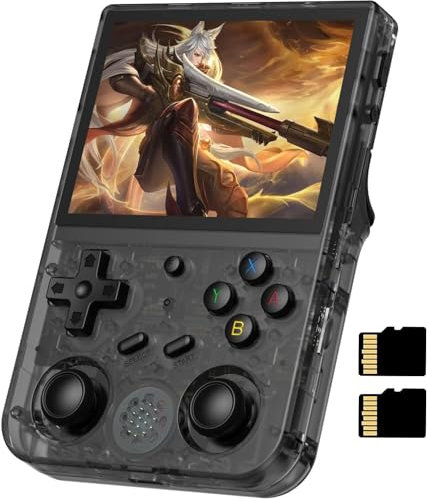 Anbernic RG353V - Consolas de Juegos portátiles, Dual OS Android 11 y Linux System Support 5G WiFi 4.2 Bluetooth Moonlight Streaming HDMI Output Built-in 64G SD Card 4452 Juegos