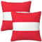 WURTON Kissenbezug mit Österreichischer Flagge, für Couch, Sofa, Reißverschluss, Bettwäsche für Zuhause
