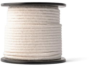 SNURO Baumwoll Kordel Ø 5mm (dick), 50m länge. Für viele projekte: Turnbeutel, Hoodies, Taschen, zum nähen. Geflochten Baumwoll Schnur – Seil - lässt Sich gut Knoten und verarbeiten. Waschbar.