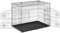 EUGAD Hundekäfig kleine Hunde, Hundetransportkäfig 108x76x69 cm, Hundebox Auto mit 2 Türen, Transportbox Gitterbox Hund faltbar mit Bodenwanne Griffen, aus Metall