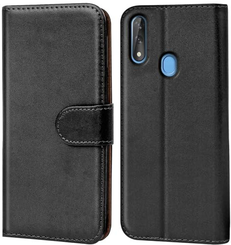 CoolGadget Klapphülle für ZTE Blade 10, PU Leder Schutzhülle mit Kartenfächern und Aufstellfunktion, Schwarz
