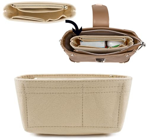 GMMG Handtaschen Organizer für Longchamp, Taschenorganizer, Bag Organizer, Tasche Organizer, Filz Innentasche, Taschen-Organizer für Mini-Größe