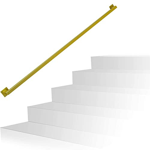 Treppengeländer für den Innenbereich – 1 m/2 m/3 m/4 m/5 m/6 m Wandmontage-Treppenhandlauf aus Metall für Innentreppen/Verandastufen im Freien, komplettes Set, industrieller Handlauf aus