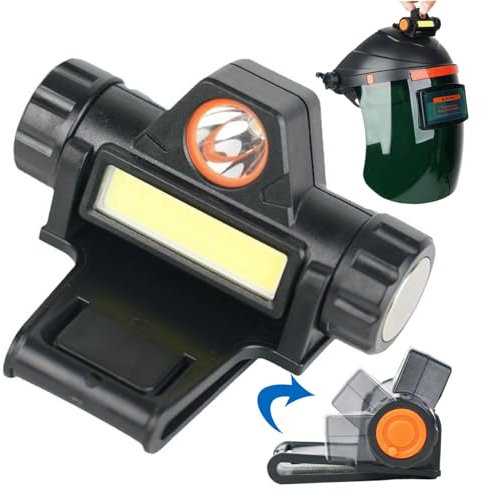 Cndiyald Welding Helmet Light, Headlamp Head Light, Dual Lighting Rotatable Welding Light, Head Mount Helmet Flashlight, Work Light for Helmet