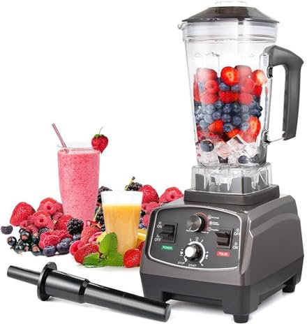 High Speed Smoothie Maker, Jug Blender with 2L Cup and Stainless Steel 6 Leaf Blades, 1650W Strong Power and 26000 Rpm Speed, Blending Fast and Evenly, for Smoothies, Fruit Shakes, Puree