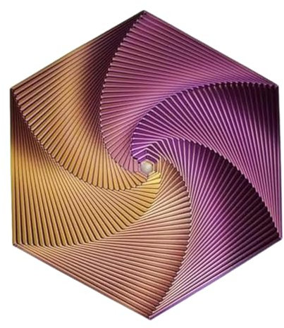 Fractal Fidget Hexagon | 12x14 Cm Fidgets Cubes Spielzeug | Spiralförmiges Sechseck Fingerspitzen Dekompression Fidget Toy zum Stressabbau | Einfache Sensorische Fidget Toys für Erwachsene und Kinder