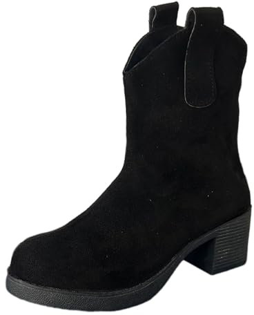 Stivaletto Donna Moto Stivali Donna con Tacco Coperto Texani Marroni Anfibi Estivi Cowboy Boots Stivali Biker Donna Stivale Donna Stivaletti Donna Tacco a