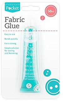 Complete Sewing Kit - Fabric Glue, Sewing Elastic, Polyester Thread, Safety Pins, Hemming Web, Tape Measure, Hand Sewing Needles - Sewing Accessories for Dressmaking (Fabric Glue)