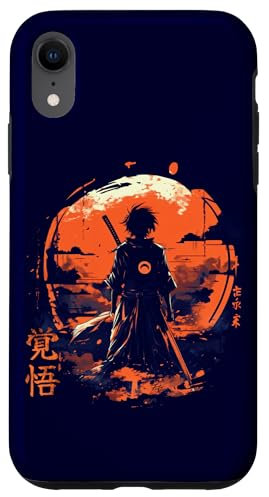 Japanese Anime Samurai Aesthetic in Samurai Anime style Case for iPhone XR