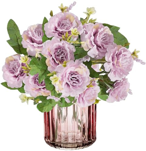 astylishome Artificial Flowers for Decoration Outdoors Fake Roses Artificial Flowers with Long Stem for Decoration Bouquet Wedding Floral Arrangement 0818