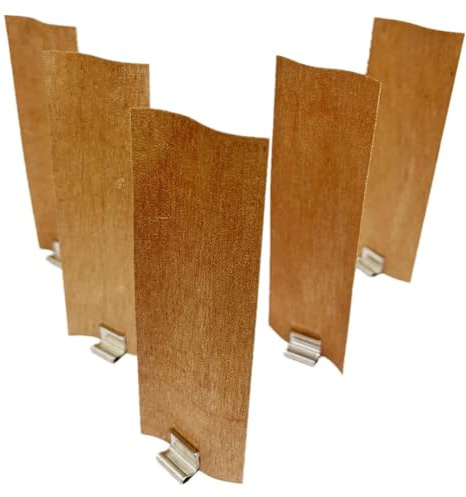 berjalan 20 Holzdochte für die Herstellung von Kerzen, 4 cm Breite x 12 cm Höhe, Kerzendochte aus ohne + Metallsockel