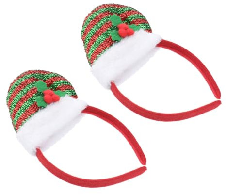 Healvian 2stücke Weihnachtsstirnbänder Mit Pailletten Für Junge Mädchen Haarreifen Als Kopfbedeckung Party-accessoire Für Weihnachts-outfits Und Fotoshootings