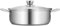 Sauteuse professionnelle en acier inoxydable avec couvercle en verre, grande capacité pour une cuisson polyvalente, idéale pour faire sauter et mijoter