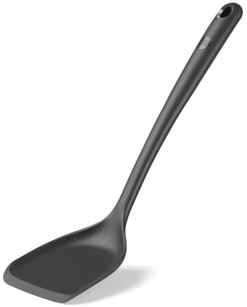 Hoffmann Premium Silikon Pfannenschaufel mit Edelstahlkern, 35 cm Länge, spülmaschinenfest, Kratzfest, Ergonomischer Griff, Lebensmittelecht,Küchenhelfer,Pfannenwender