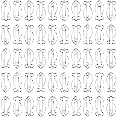 50 Stück Büroklammern Fischförmige, Silber Fisch-förmige Eisenklammern, Kreative Lesezeichen Büroklammern Papier Clips, Schreibwaren Klammern für Büro, Schule, Hochzeit, Dekoration
