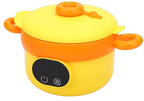 Fockety Bocal isotherme pour aliments, 470ml, en acier inoxydable 304, bols sans fil pour bébés avec paille, bol d'alimentation thermostatique, boîte à lunch pour bébés et tout-petits (YELLOW)
