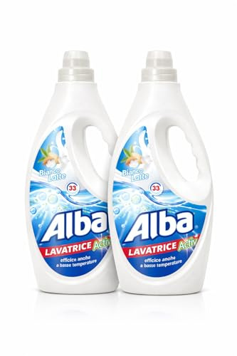 Detersivo Liquido Lavatrice Bianco Latte – 33 Lavaggi per Flacone – Profumo Delicato – Confezione da 2, 4 o 8 Pezzi – Pulizia Efficace per Tutti i Tessuti (2)