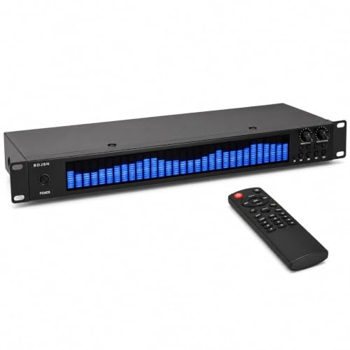 31-Band Audio-Equalizer Mit Spektrum-Display, 1u Rackmount-soundprozessor Mit Bluetooth 6.0, USB-wiedergabe, 5 Eq-modi, RCA/optisch/koaxial Eingängen, RCA/XLR Ausgängen Für Heim-Audio & Karaoke