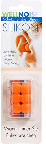 Wellnoise Ohrenstopfen Silikon orange Blister,6St