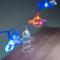 Lights4fun 12er LED Acryl Weltall Lichterkette batteriebetrieben Nachtlicht Batterie Kinderzimmer Deko Weltall Geschenke Kinder Kinderzimmer Lichterkette Atronauten