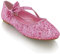 ESSEX GLAM Womens Flat Bridal Shoes Ballet Ladies Slip On Ballerina Dolly Bow Glitter Bridesmaid Pumps Size 3-9