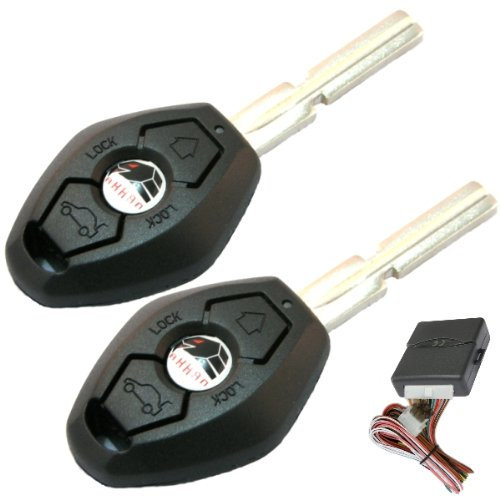 Akhan 100F50N - Funkfernbedienung für vorhandene original Zentralverriegelung, mit 2 Handsender geeignet für pneumatische, elektrische u. nachträglich eingebaute Zentralverriegelungen