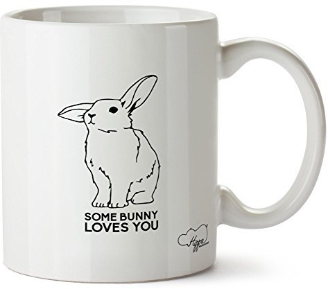 Hippowarehouse Some Bunny Loves You Printed Mug Cup Ceramic 10oz