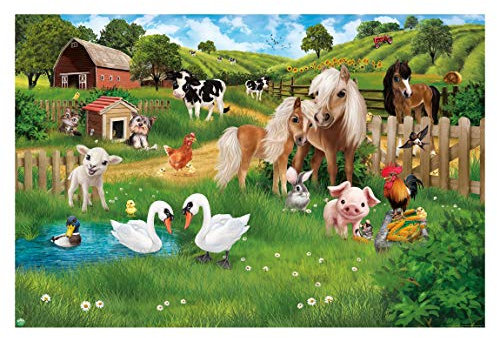 Vliestapete Tiere auf dem Bauernhof Premium, HxB: 190cm x 288cm