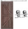 CCJH 5FT/152cm Acciaio Inossidabile Binario per Porta Scorrevole Kit Acciaio Inox Accessori per Una Porta Scorrevoli di Legno