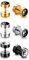 JewelryWe Schmuck 3 Paar Fake Plug Ohrstecker Edelstahl Tai Chi Yin Yang Fakeplug Tunnel Ohrringe Ohr-Piercing für Herren Damen Silber Gold Schwarz