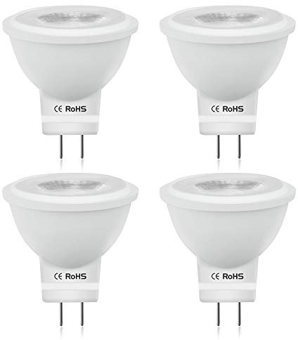 Bonlux GU4 MR11 LED 12V Lampen 3W Spot Strahler Kaltweiß 6000K Spotlicht Ersetzt 35W Reflektorlamp Glühlampe 350lm Punktbeleuchtung 38° Abstrahlwinkel (4-Stück)