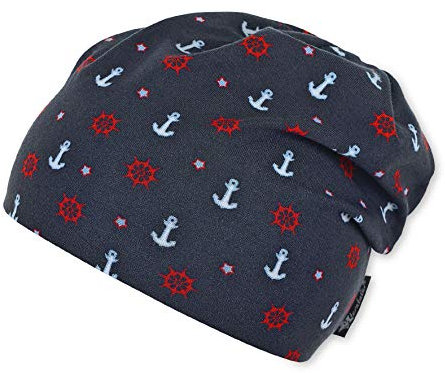 Sterntaler Baby-Jungen Wende-Slouch-Beanie Mütze, Blau (Marine 300), XXXX-Large (Herstellergröße: 49)