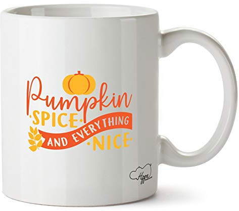 Hippowarehouse Pumpkin Spice and Everything Nice Printed Mug Cup Ceramic 10oz