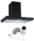 Cookology TSH601BK/A 60cm Kitchen Chimney cooker hood extractor fan in black with Ducting Kit