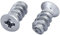 HEXATON Vis Euro à Tête Fraisée Plate en Acier Galvanisé Blanc Filetage Complet pour Bois 6,3 x 24 mm Lot de 100 Pozidriv Idéal pour Montage de Meubles Charnières et Tiroirs Euro Vis Spéciale