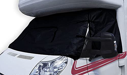 OLPRO External Thermal Motorhome Windscreen Cover – Insulated Screen Blinds for Fiat Ducato, Peugeot Boxer, Mercedes Sprinter & VW Crafter – Summer & Winter Van Window Cover