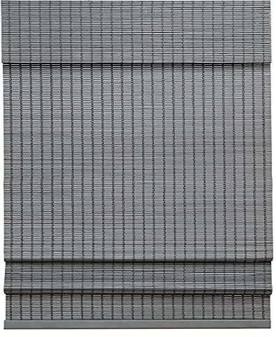 LazBlinds Cordless Bamboo Roman Shades, Light Filtering Window Treatment, Roll Up Bamboo Blinds for Windows, 23'' W x 60'' H