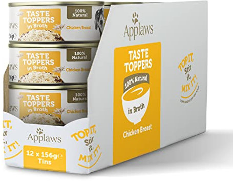 Applaws Premium Natürlich Nassfutter für Hunde, Adult Huhn mit Reis in Brühe 12 x 156g Dose